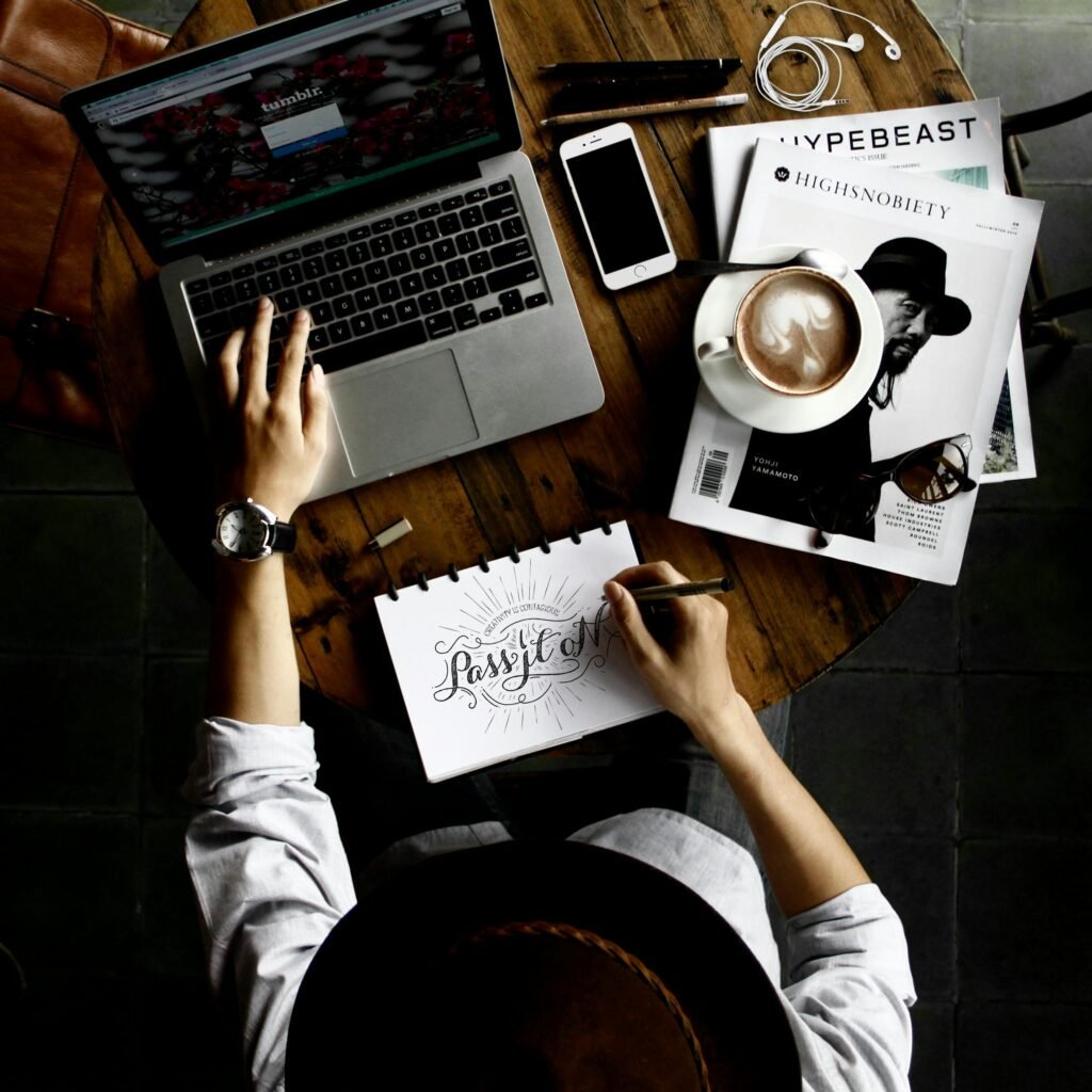 Launch Strategy & Funnel Support Services 4 launch strategy - sales review work at desk